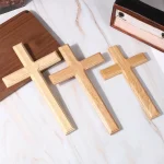 Wood Cross Ornament Modern Minimalist Christmas Home Decor Solid Wood Cross Decoration Wooden Craft Display Piece - Image 4