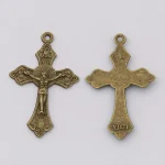 Mecrt Catholic Cross Pendant Zinc Alloy Colorful Jesus DIY Jewelry Accessories - Image 3