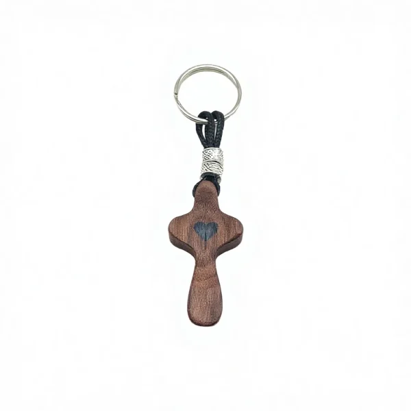 American Style Walnut Wood Handheld Thumb Cross for Easter Church Manufacturer
