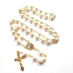 Support Custom Gold Cross Beads Rosary