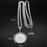 Mecrt Cross Pendant Necklace Stainless Steel Religious Theme Catholic Fashion Pendant Necklace Jewelry - Image 5