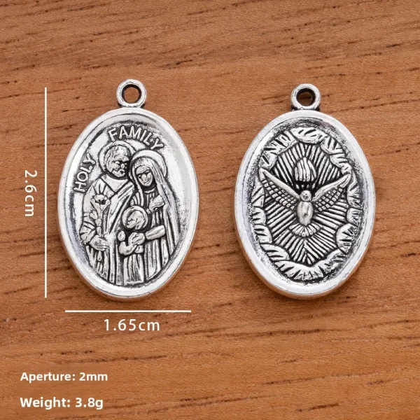 Religious Catholic Priest Round Alloy Pendant Necklace and Bracelet DIY Charms