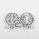Hot-selling Home Display Metal Saint Benedict Figurine Hand-carved Engraving Benedictine Religion Gift - Image 4