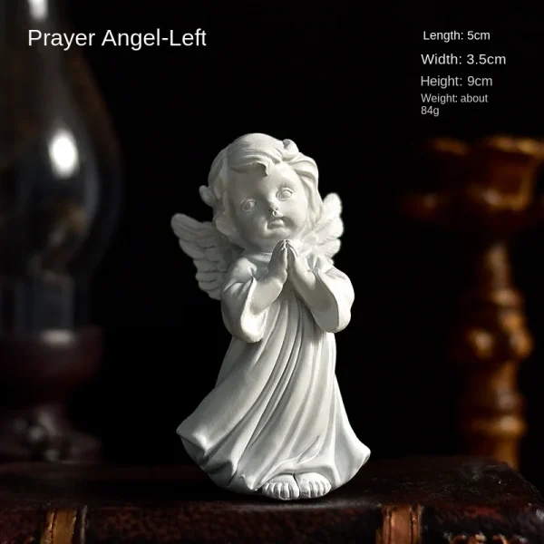 Catholic Communion Baptism Products Angel Ornament Resin Girl Heart Sculpture Tabletop Decorations
