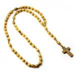 Catholic Rosary Natural Wooden Beads Cross Holding Prayer Beads Oval Patterned Beads Cheap Selling Rosaries Wholesale - Image 5