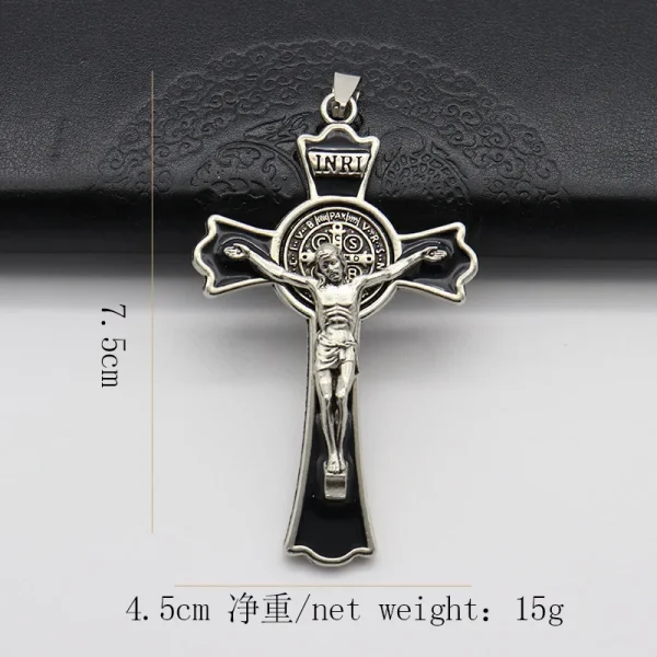 Mecrt Catholic Crucifix Beauty Necklace Keychain Pendant Fashionable Alloy Cross Shell Unisex Source Clothing Pendants C