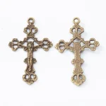 Anti-Silver Plated Zinc Alloy Jesus Crucifix Cross Pendant for Catholic Religious Rosary Making - Image 3