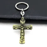 Wholesale and Retail Metal Jewelry Pendant Car Bag Keychain Cross Pendant Key Chain
