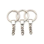 Alloy Head Sliding Car Keychain Metal Key Ring 4-Section Chain Key Holder Lightweight Promotion Gift Hanging Chain DIY Pendant