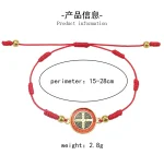 Catholic Red Rope Woven Saint Benedict Bracelet St. Benedict Bracelet Religious Virgin Mary Bracelet in Stock - Image 5