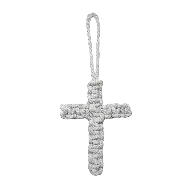 Regular Style Minimalist Handwoven Cotton Cross Keychain Cross/Crown/Roman Numerals Pattern for Car Accessories Soft Pen