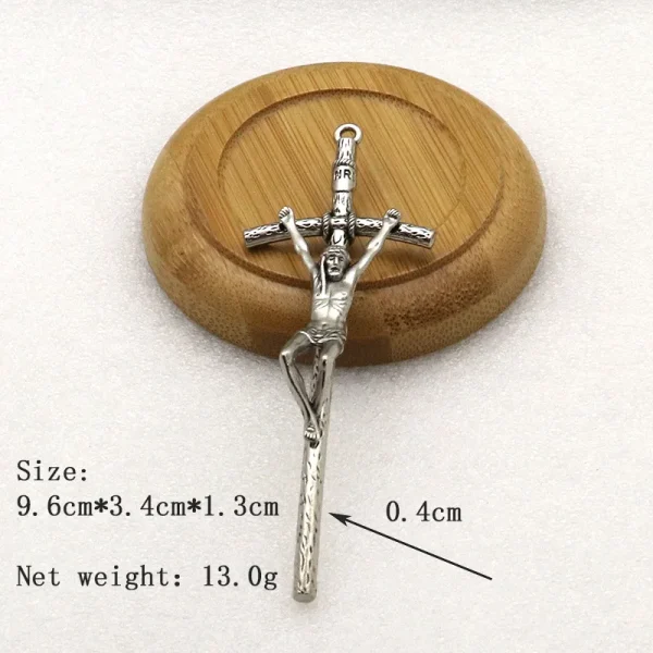 Catholic Cross of Jesus Fashion Jewelry Pendants and Accessories Vintage Plain DIY Braided Necklace Religious Alloy