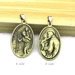 Saint Christopher Key Holder St. Anthony Silver Metal Keyring Protection Traveller Gift Catholic Keychain Religious - Image 4