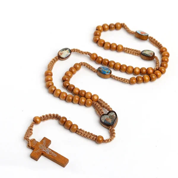 Catholic Rosary Customized Production Wooden Beads Jerusalem Jewelry Crosses Prayer Beads Jesus Religious Ornaments Whol