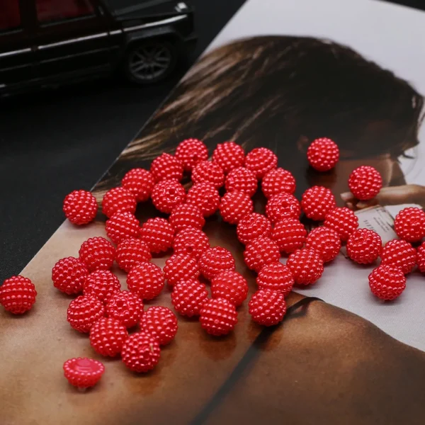 Trending DIY Beaded Handbag Detachable Assembly Bayberry ABS Straight Hole Colorful ABS Lucite Beads Acrylic Pearls
