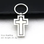 Rotating Metal Pendant Keychains in Stock Men's and Women's Car Key Chain Accessories Christian Cross Easter Thanksgiving Gifts - Image 2