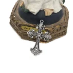 4.8*7cm Religious Christian Jewelry Enamel Engraved Jesus Cross Charm Pendant for Necklace Bracelet - Image 3