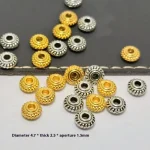 Mecrt HA17014 Retro Flying Saucer Beads for DIY Necklace Making Loose Separated Jewelry Components - Image 2