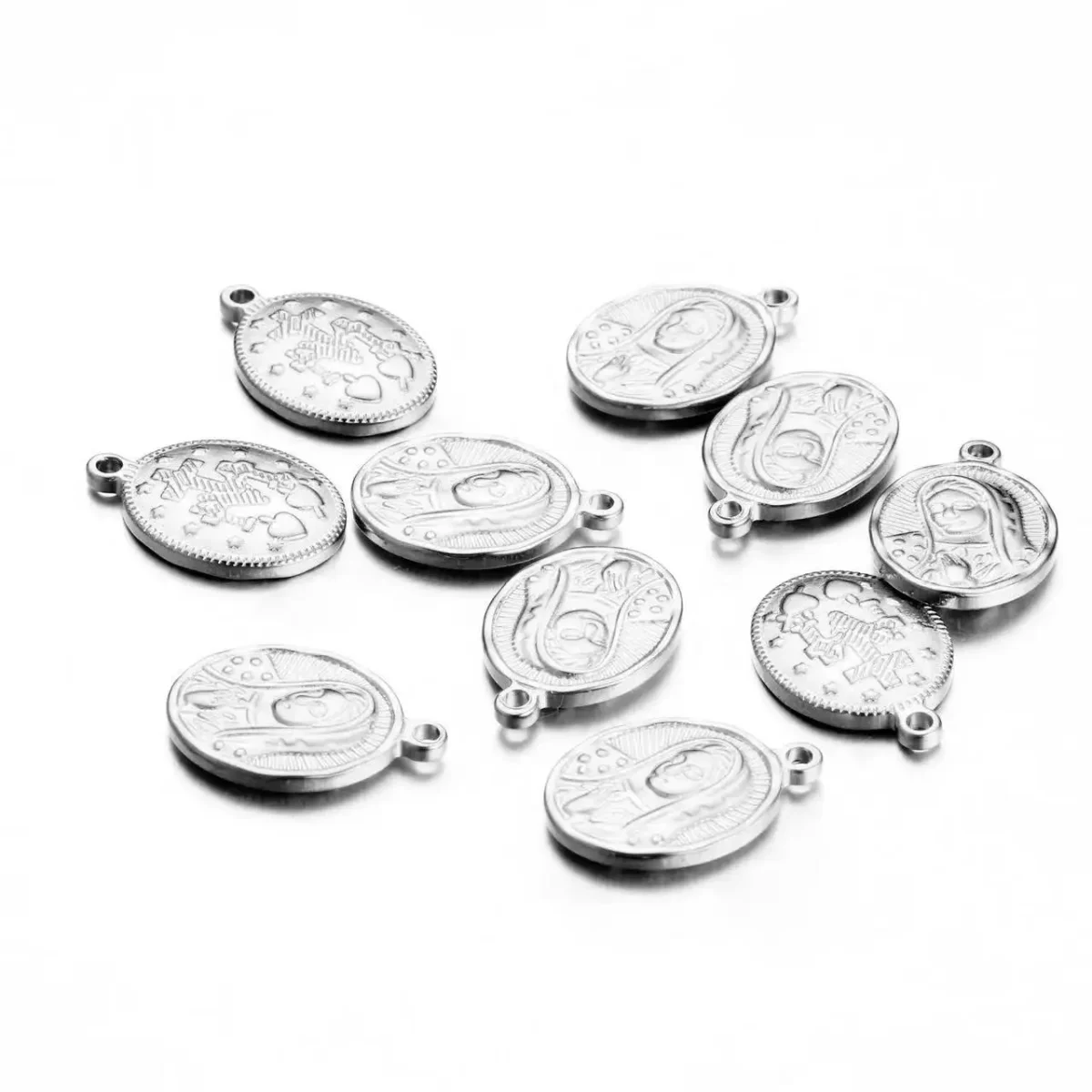 Mecrt Stainless Steel Virgin Mary Pendant Christian Catholic Holy Mother Charms Our Lady Accessories DIY Jewelry - Image 2