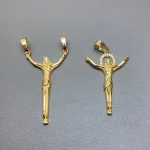 Wholesale Metal Crystal Zircon Holy Jesus Pendant Charms Jewelry Making DIY for Necklace Catholic 18k Gold Jewelry Accessories - Image 2