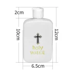 Wholesales Religious Supplies Plastic Cross Easter Flip Top Cap Holy Water Bottle 100ml Plastic Polypropylene Crafts - Image 3