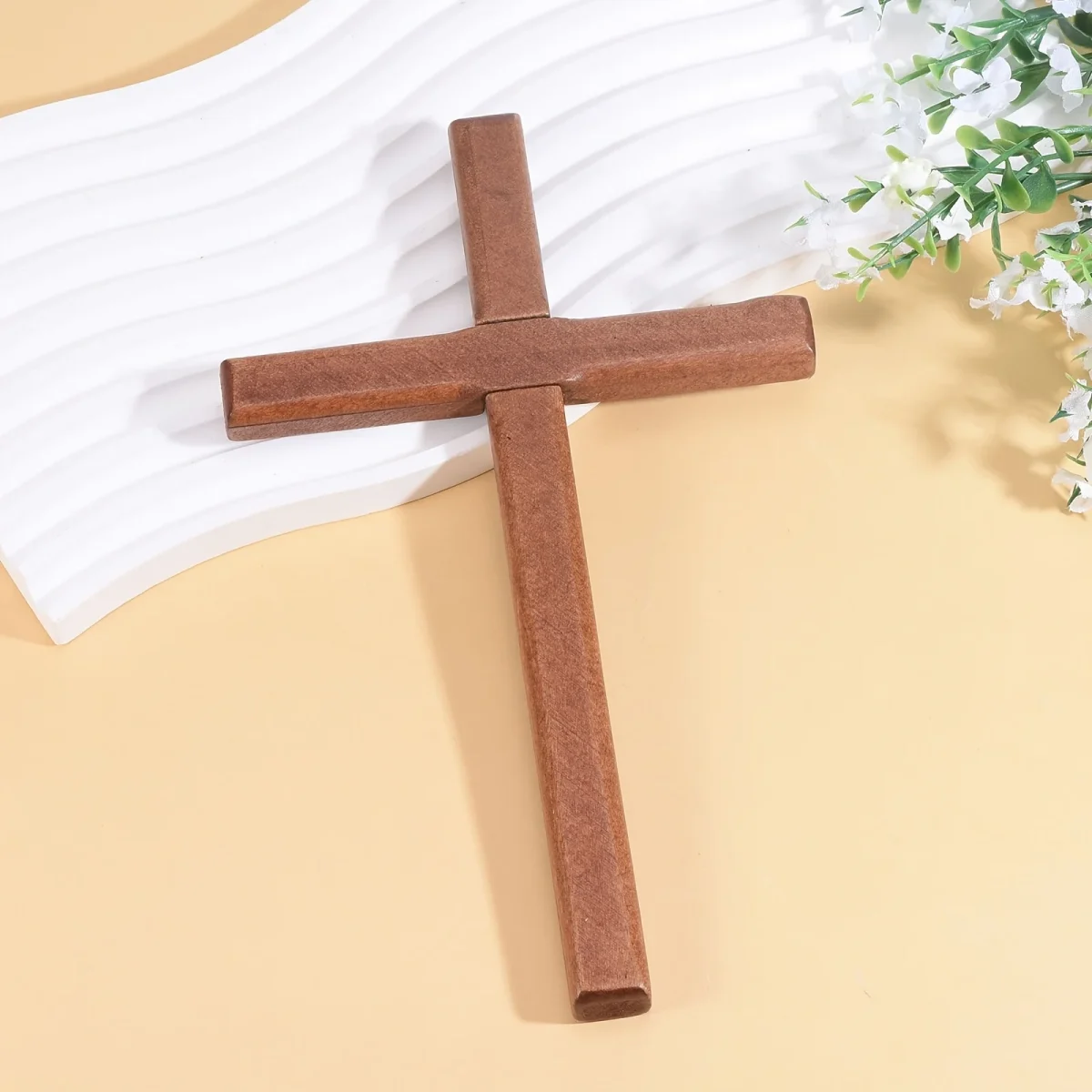 Catholic Vintage Wooden Cross Prayer Pendant Cross Accessories for Christmas for Wall Hanging Religion Gift - Image 4