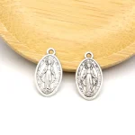 Wholesale and Retail Necklace, Bracelet, Pendant Oval Vintage Rosary Accessories Metal Pendant - Image 3