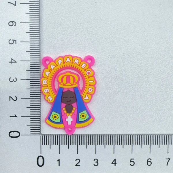Cartoon Angel Girl PVC Soft Rubber Stickers, DIY Accessories, Our Lady of Aparecida, Catholic Angel Religious Decoration