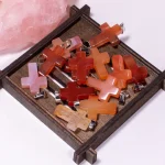 Catholic Exclusive Red Agate Pink Quartz Obsidian Crystal Pendant Necklace Natural Stone Craft Factory Wholesale Jewelry - Image 5