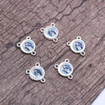 1.8*1.4cm Catholic Rosary Centerpiece Saint Sticker Small Size Epoxy Resin Center Medal