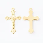 Cross Pendant Zinc Alloy Catholic Jesus Cross Pendant, Christian Religion Faith Charm DIY Jewelry Accessories - Image 2