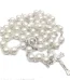 Catholic Cross Rosary Necklace Imitation Pearl 8MM Beads Easter Christian Sacrifice Gifts Church Prayer Jewelry Wholesal