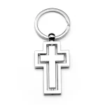 Rotating Metal Pendant Keychains in Stock Men's and Women's Car Key Chain Accessories Christian Cross Easter Thanksgiving Gifts