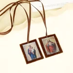 Mecrt Exquisite Handmade Pendants for Catholic Worship Religious Blessed Virgin Mary Scapular Jewelry Devotion Jesus Gifts
