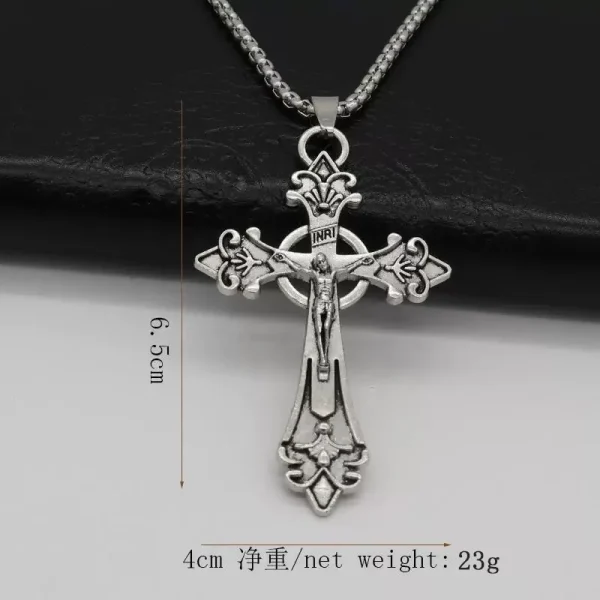 Mecrt Catholic Crucifix Beauty Necklace Keychain Pendant Fashionable Alloy Cross Shell Unisex Source Clothing Pendants C