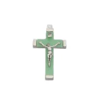 Catholic Jesus Cross Metal Crafts Crucifix Pendant Accessories Small Cylindrical Shape Luminous Green Luminous White Fluorescent - Image 5