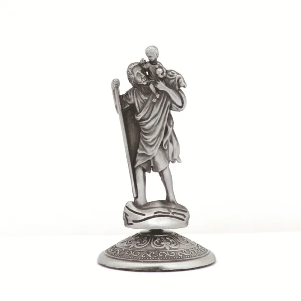 Wholesale Home Office Decor Ornaments Car Metal Jewelry with Figurines of the patron Saint of Travelers Saint Christophe