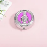 Wholesale Metal Rosary Bead Boxes, Colorful Virgin Mary Themed Small Jewelry Boxes - Image 3