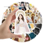 Catholic 50 Pieces Cartoon Monk Personalized Graffiti Stickers Decoration Notebook Phone Case Waterproof Manufacturer - Image 3