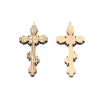 Pure Handmade Wooden Crucifix Cross Pendant Catholic Small Praying Hand Holding Cross Charm for DIY Necklace
