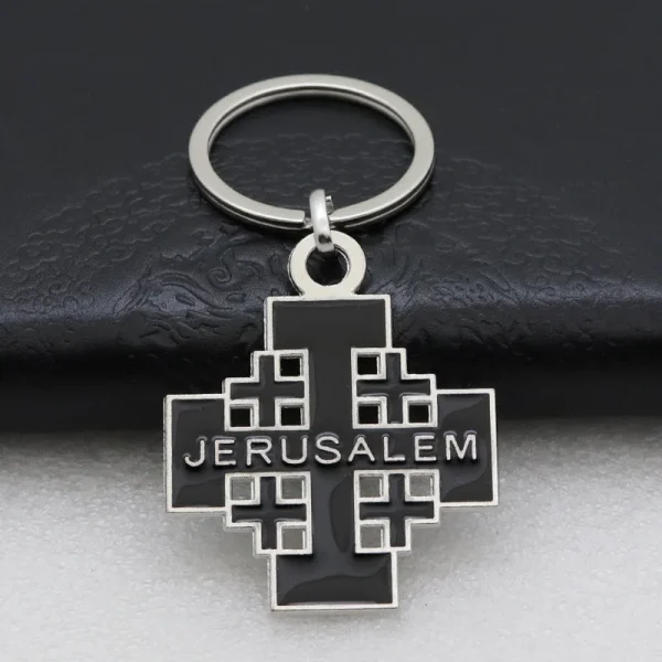 Jerusalem Metal Jewelry Pendant Accessories Car Keychain Key Chain Gift From the Catholic Church of the Cross