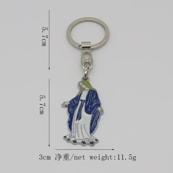 Catholic Jesus Keychain Colorful Pendant Keychain Pendant Handicrafts Jewelry Pendant Decoration Religious Gifts Wholesa