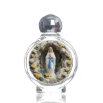 15ml Glass Holy Water Bottle Round Religious Sticker Baptism Decoration Inlaid Design Ornament - Image 6
