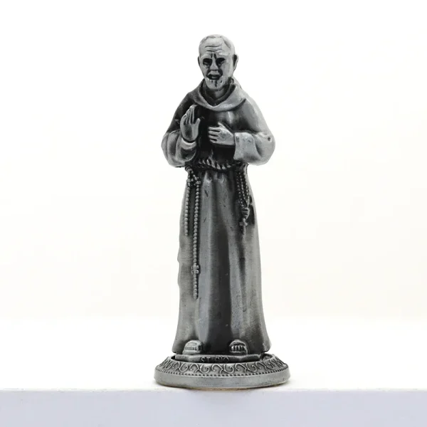 Catholic Statue Beckoning Ancient Green 3D Gold Metal Jewelry Ornaments Home Car Desktop Decorations Crafts Cross Figuri
