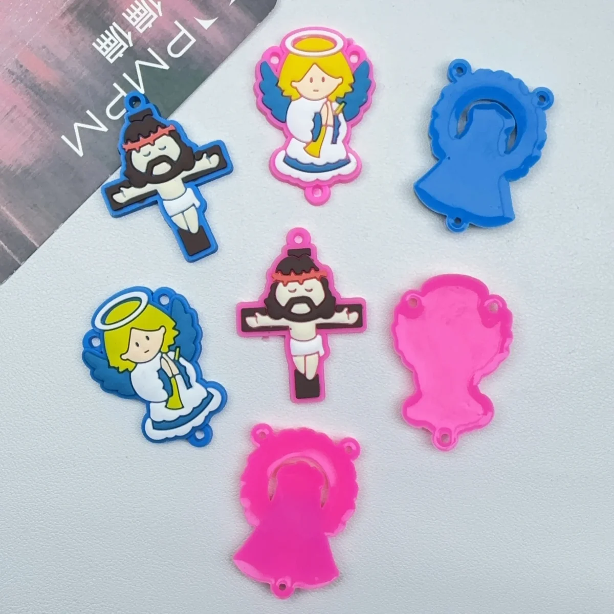 Cartoon Angel Girl PVC Soft Rubber Stickers, DIY Accessories, Our Lady of Aparecida, Catholic Angel Religious Decorations - Image 2