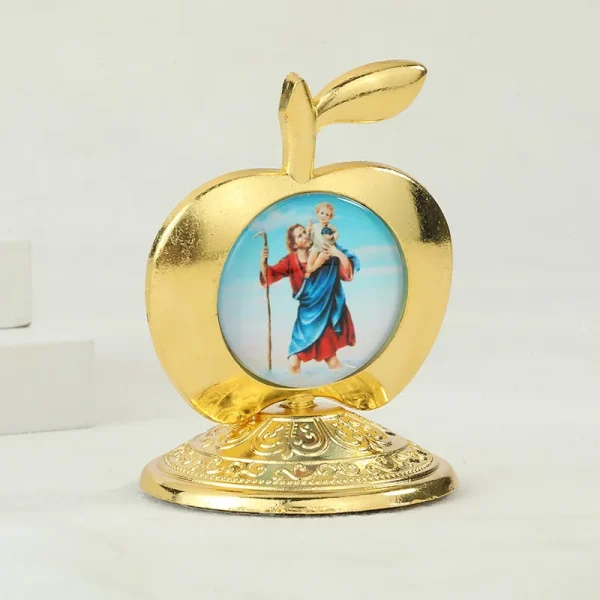 Catholic Theme Retro Religious Mary and Angel Oval Home Decorations Desktop Office Crafts Ornaments