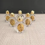 Catholic Holy Water Bottle Glass Alloy Embossed Water Bottle Container Crafts Christmas Gifts Wholesale - Image 4
