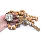 Custom Wood Beads Knotted Rosary - Image 4