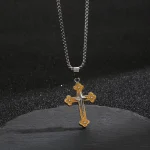 Orthodox Cross Beaded Necklace Unisex Jesus Christ Crucifix Stainless Steel Religious Christian Gift Jewelry - Image 3