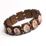 Colored Natural Wooden Prayer Bead for Rosary Bracelet Religious Eastern Orthodox Icon Cross Jewelry - Image 5